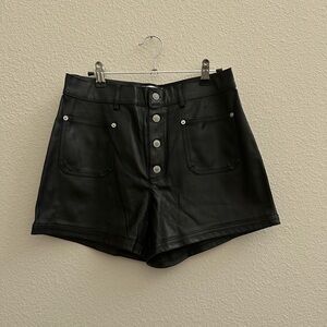 12th Tribe Leather High waisted shorts